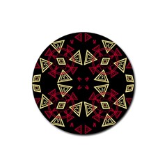 Abstract Pattern Geometric Backgrounds   Rubber Round Coaster (4 Pack) by Eskimos