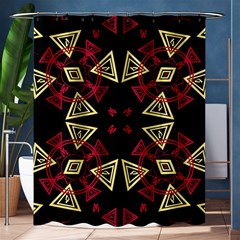 Abstract Pattern Geometric Backgrounds   Shower Curtain 60  X 72  (medium)  by Eskimos