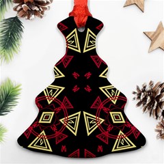 Abstract Pattern Geometric Backgrounds   Christmas Tree Ornament (two Sides) by Eskimos