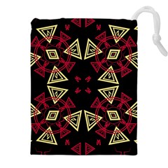 Abstract Pattern Geometric Backgrounds   Drawstring Pouch (4xl) by Eskimos