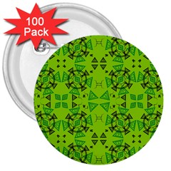 Abstract Pattern Geometric Backgrounds   3  Buttons (100 Pack)  by Eskimos