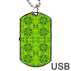 Abstract Pattern Geometric Backgrounds   Dog Tag Usb Flash (two Sides) by Eskimos