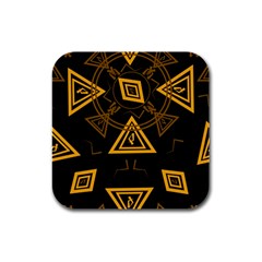 Abstract Pattern Geometric Backgrounds   Rubber Square Coaster (4 Pack) by Eskimos