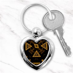 Abstract Pattern Geometric Backgrounds   Key Chain (heart) by Eskimos