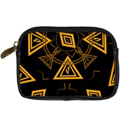 Abstract Pattern Geometric Backgrounds   Digital Camera Leather Case by Eskimos