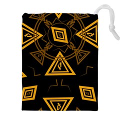 Abstract Pattern Geometric Backgrounds   Drawstring Pouch (5xl) by Eskimos