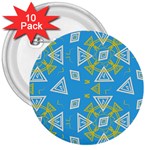 Abstract pattern geometric backgrounds   3  Buttons (10 pack)  Front