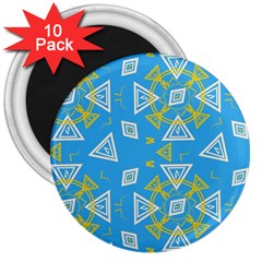 Abstract Pattern Geometric Backgrounds   3  Magnets (10 Pack)  by Eskimos