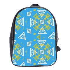 Abstract Pattern Geometric Backgrounds   School Bag (large) by Eskimos