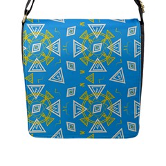 Abstract Pattern Geometric Backgrounds   Flap Closure Messenger Bag (l) by Eskimos