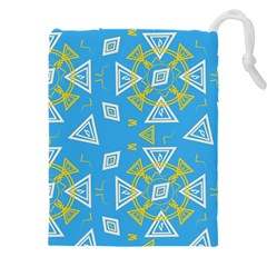 Abstract Pattern Geometric Backgrounds   Drawstring Pouch (5xl) by Eskimos