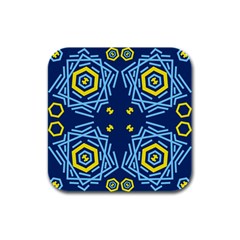 Abstract Pattern Geometric Backgrounds   Rubber Square Coaster (4 Pack) by Eskimos