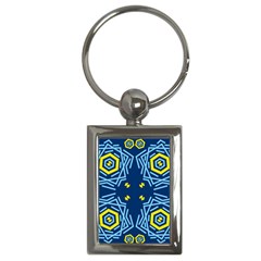 Abstract Pattern Geometric Backgrounds   Key Chain (rectangle) by Eskimos