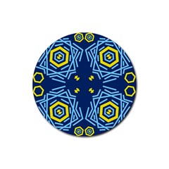 Abstract Pattern Geometric Backgrounds   Rubber Coaster (round) by Eskimos