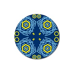 Abstract Pattern Geometric Backgrounds   Magnet 3  (round) by Eskimos