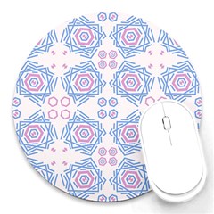 Abstract Pattern Geometric Backgrounds   Round Mousepads by Eskimos