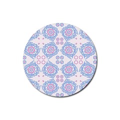 Abstract Pattern Geometric Backgrounds   Rubber Round Coaster (4 Pack) by Eskimos