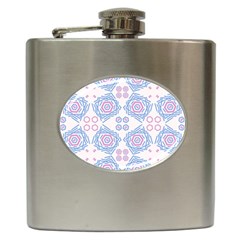 Abstract Pattern Geometric Backgrounds   Hip Flask (6 Oz) by Eskimos