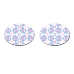 Abstract Pattern Geometric Backgrounds   Cufflinks (oval) by Eskimos