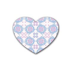 Abstract Pattern Geometric Backgrounds   Rubber Heart Coaster (4 Pack) by Eskimos