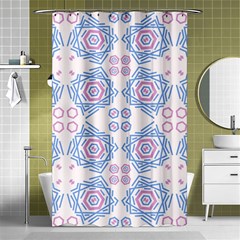 Abstract Pattern Geometric Backgrounds   Shower Curtain 48  X 72  (small)  by Eskimos