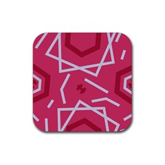 Abstract Pattern Geometric Backgrounds   Rubber Coaster (square) by Eskimos