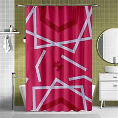 Abstract Pattern Geometric Backgrounds   Shower Curtain 48  X 72  (small)  by Eskimos