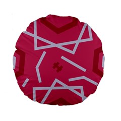 Abstract Pattern Geometric Backgrounds   Standard 15  Premium Round Cushions by Eskimos