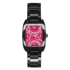 Abstract pattern geometric backgrounds   Stainless Steel Barrel Watch