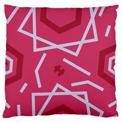 Abstract Pattern Geometric Backgrounds   Large Flano Cushion Case (one Side) by Eskimos