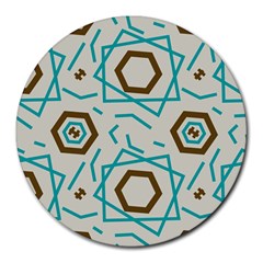 Abstract pattern geometric backgrounds   Round Mousepads