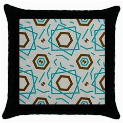 Abstract Pattern Geometric Backgrounds   Throw Pillow Case (black)