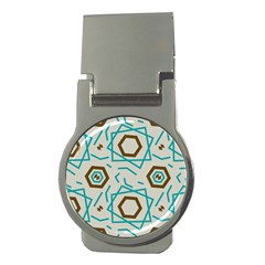 Abstract pattern geometric backgrounds   Money Clips (Round) 