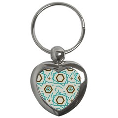 Abstract pattern geometric backgrounds   Key Chain (Heart)