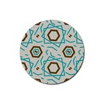 Abstract pattern geometric backgrounds   Rubber Coaster (Round) Front