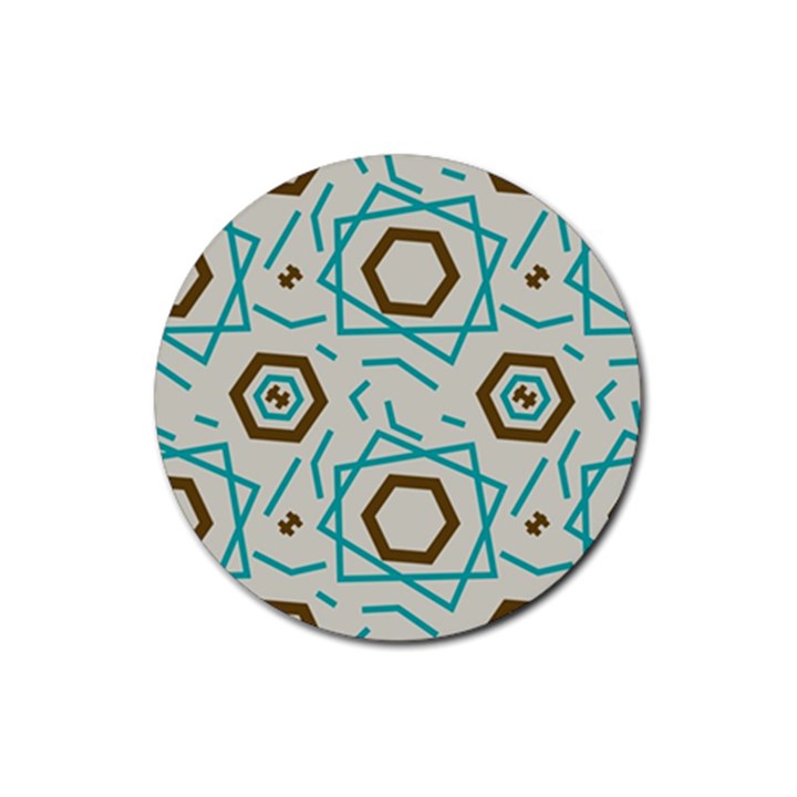 Abstract pattern geometric backgrounds   Rubber Coaster (Round)