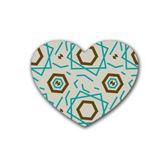 Abstract pattern geometric backgrounds   Rubber Heart Coaster (4 pack)