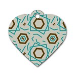 Abstract pattern geometric backgrounds   Dog Tag Heart (One Side) Front