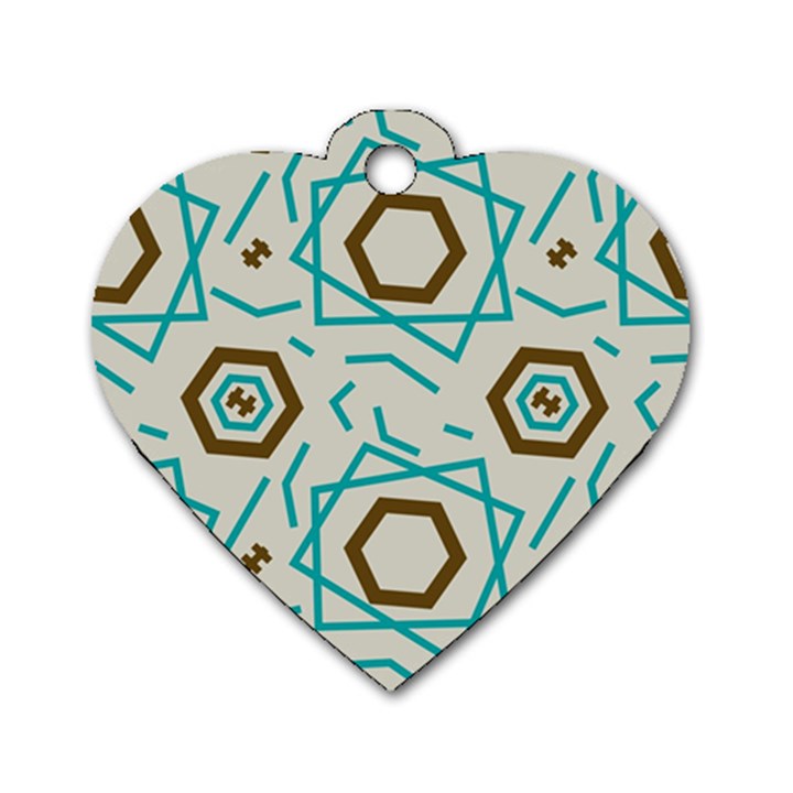 Abstract pattern geometric backgrounds   Dog Tag Heart (One Side)