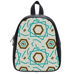 Abstract pattern geometric backgrounds   School Bag (Small)