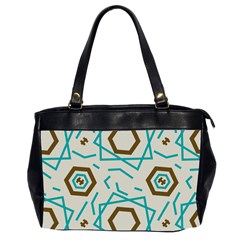 Abstract pattern geometric backgrounds   Oversize Office Handbag (2 Sides)