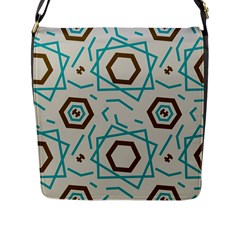 Abstract pattern geometric backgrounds   Flap Closure Messenger Bag (L)