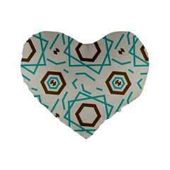 Abstract pattern geometric backgrounds   Standard 16  Premium Flano Heart Shape Cushions