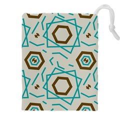 Abstract pattern geometric backgrounds   Drawstring Pouch (4XL)