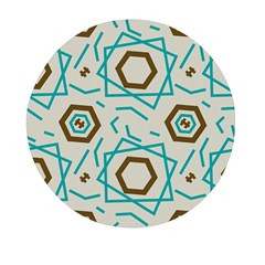 Abstract pattern geometric backgrounds   Mini Round Pill Box (Pack of 5)