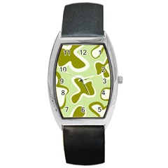 Abstract Pattern Geometric Backgrounds   Barrel Style Metal Watch by Eskimos