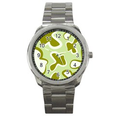 Abstract Pattern Geometric Backgrounds   Sport Metal Watch by Eskimos