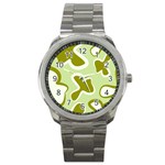 Abstract pattern geometric backgrounds   Sport Metal Watch Front