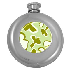 Abstract Pattern Geometric Backgrounds   Round Hip Flask (5 Oz) by Eskimos