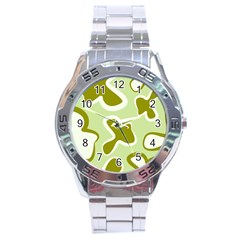 Abstract Pattern Geometric Backgrounds   Stainless Steel Analogue Watch by Eskimos